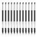 12 Pieces Dual-Ended Brow Brush Eyebrow Brush Angled Eye Brow Brush and Spoolie Brush Shaping & Filling Eyebrows Eyebrow Spoolie Brush Brow Brush for Precise Brow Brushing(Black)