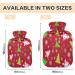 KCLDECI 2L Hot Water Bottle with Green Christmas Tree Cover - Foot Warmer & Pain Relief for Heat and Cold Therapy - Buy Online on GoSupps.com