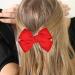 Christmas Bow Hair Clips - 2 Pack Red Bowknot Barrettes for Women, Girls, Kids | Handmade Hair Accessories for Party Decoration and Cosplay Costume - Buy Online on GoSupps.com