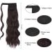 FESHFEN 60cm Long Wavy Ponytail Extension in Black Cherry Brown - Clip-in Synthetic Hairpiece for Women 23.62 inch - Buy Online on GoSupps.com