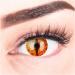 Buy Colored Fiery Dragon Contact Lenses - Highly Opaque Cosplay Lenses for Halloween & Carnival | Free Lens Containers | -5.00 Diopters - Buy Online on GoSupps.com