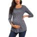 Love2Mi Maternity Top Short Sleeve Pregnancy T-Shirt Summer Tunic S Flower45-l