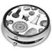 Romantic Paris Butterfly Eiffel Mini Round Pill Box | 3 Compartment Travel Pill Organizer | Portable Medicine Case for Home & Office - Buy Online on GoSupps.com