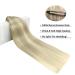Doores Real Hair Extensions Clip - Ash Blonde Highlights Platinum Blonde 16 Inch 150g Remy Human Hair 9 Pieces - Natural Clip-In Hair Extensions - Buy Online on GoSupps.com