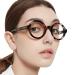 MARE AZZURO Round Reading Glasses 1.50 Women Stylish Readers 1.0 1.25 1.5 1.75 2.0 2.25 2.5 2.75 3.0 3.5 4.0 5.0 6.0 (Brown 150) Brown 1.5 x