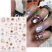 JMEOWIO 3D Embossed Halloween Nail Art Stickers Decals Self-Adhesive 5D Cute Yellow Star Ghost Pumpkin Nail Supplies Nail Art Design Decoration Accessories 4 Sheets - Buy Online on GoSupps.com