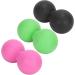 Verdant Touch TPR Massage Ball Set Yoga & Fitness Muscle Relaxation Tool in Black Rose & Green - Buy Online on GoSupps.com