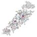 DOITOOL Rhinestone Hair Comb Rhinestone Hair Clips Metal Hair Comb Wedding Hair Accessories Rhinestone Hairpin Hair Comb Clips Tiara Fashion Zinc Alloy Decorate Bride