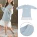 Shanrya Girls Dress - Safe Skin-Friendly Everyday Clothing | Beautiful Letter Printed Dress for School Parties & Home Trips (Light Blue 120cm) - Buy Online on GoSupps.com