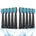 Electric Toothbrush Heads for Fairywill - Replacement Brush Heads Compatible with FW-507/508/551/610/659/719/909/917/959,FW-D1/D3/D5/D7/D8, Black, 10 Count (Pack of 1)