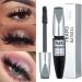 5 Lengthening Mascara | Lengthening Mascara with Thick Silicone Brush | Lengthening Mascara Black Volume and Length Waterproof Mascara with Thick Silicone Brush Volumizing Eyelashes Dtt 5 Pcs Black