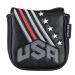 BIG TEETH Golf Putter Cover Square Half Heel Shaft Mallet Putter Head Covers USA Stripe and Star Fit for Most Brand Golf Putters Square Mallet Putter Cover