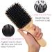Boar Bristle Hair Brush for All Hair Types - Adds Shine, Smoothness - Paddle Hairbrush and Comb Set for Men, Women, Kids - Buy Online on GoSupps.com
