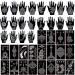 40 Sheets Self-adhesive Henna Tattoo Kit Stencils Set Mehndi Template for Tattoo Body Art Painting Indian Arabian Airbrush Tattoos