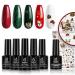 Beetles Christmas Gel Nail Polish Set | Sparkle Red Green Soak Off LED Gel Kit | Manicure Gift with Nail Strengthener Gel and Stickers | Christmas Decoration Nail Art | New Year's Gift - Buy Online on GoSupps.com