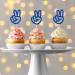 ShuanQ Peace Sign Hand Cupcake Toppers - Gold Glitter Peacekeeper Cupcake Picks for Birthday Party Decoration - 2nd Birthday Peace Themed Party Supplies - Buy Online on GoSupps.com
