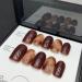 Gold Foil Amber Caramel Chocolate Handmade Press On Nails Autumn Winter Gradient False nails Wearing Nail enhancement (Color : M) - Buy Online on GoSupps.com