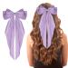 Wllhyf hair clips with big loop long cock French band hairpins soft silky satin-hair spange metal-arch-node clips accessories of the 90s for women girls (purple)