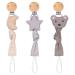 ALTcompluser 3 Pcs Dummy Clips BPA Free Soother Pacifier Chain Holder Clips Personalised Dummy Strap for Unisex Boys Girls Baby and Newborn (Grey)