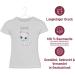 Personalized Gift: Cute Cat T-Shirt for Girls by Shirtracer - Unique Custom Name Design - White Cat Motif 02 - Buy Online on GoSupps.com