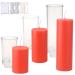 MILIVIXAY 3PCS Pillar Candle Molds - Plastic Cylinder Candle Mold Set for Candle Making-Candle Making Molds with Candle Wicks Kit. Kit-3(3pcs cylinder mold)