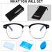 FEISEDY Blue Light Filter Half Frame Reading Glasses for Men & Women | Retro 50s 60s Nerd Glasses | Clear Lens B0005 +1.00 Black Shop Now! - Buy Online on GoSupps.com