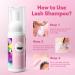 Buqikma Lash Shampoo for Eyelash Extensions - Gentle Foaming Cleanser Kit (60ml) with Brush for Salon & Home Care - Pink - Buy Online on GoSupps.com