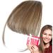 Bang Clip in Hair Extensions - Clip on Air Bangs Human Hair Extensions | Natural Color Clip on Neat Bangs Hair Extension Human Hair Bangs Extensions Stylish Hair Bangs Fringe Hairpieces Light Brown - Buy Online on GoSupps.com