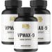 Golden After 50 VpMax-9 - Sight Care and Antioxidant Supplement with Eye Vitamins Lutein Lycopene and Bilberry Extract - 3 Bottles 1 Count (Pack of 3)
