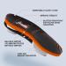 FEELLIFE FELLIFEN Insoles for Plantar Fasciitis - Gel Shoe Inserts for Arch Support - Black & Orange - Sizes 37-42 (24.5-27.4cm) - Perfect for Running & Orthopedic Comfort - Buy Online on GoSupps.com