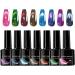 Magnetic - 8 Bottles of Magnetic Glitter Gel Long-Lasting Finishing Manicure Accessories for Women and Girls - Buy Online on GoSupps.com