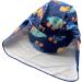BONVERANO Baby Boys Sunsuit UPF 50+ Swimwear with Zipper and Sun Hat - Blue Fish, 12-18 Months - Buy Online on GoSupps.com