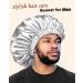 Shop Mikimini Satin Hood 2-Pack for Men & Women - Turnable Double-Layer Silk Sleep Hood for Curly Hair & Braids - Adjustable XL (Chocolate/Silver) - Buy Online on GoSupps.com