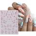 JMEOWIO 6 Sheets 3D Embossed Spring Flower Nail Art Stickers Decals Self-Adhesive 5D Colorful Summer Floral Nail Supplies Nail Art Design Decoration Accessories - Buy Online on GoSupps.com