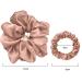 Jeopoom Silk Hair Tie Set - 3PCS 11cm & 6cm Pink Hair Rings for Women & Girls - Durable Ponytail Hair Accessories - Buy Online on GoSupps.com