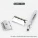 Baili BD191C Double-Sided Safety Razor - Rust-Free Reusable Manual Razor with Long Grip for Her - Long Handle Silver BR191T - Buy Online on GoSupps.com