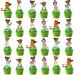 48Pcs Birthday Cake Topper Decoration Supplies for Tiana Children's Cupper Topper for Kids Birthday Party