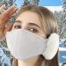 Huaxingda Cotton Face Cover | Cloud-Shaped Rabbit Fur Ear Warmer | Plush Winter Face Cover for Ultimate Comfort - Buy Online on GoSupps.com