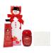 Bath & Body Works Winter Candy Apple - Mini Gift Box Set - Hand Cream and Hand Gel Sanitizer with a Natural Oats Sample Soap.