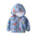 JinBei Jacket Boy Toddler Kids Hooded Jackets Baby Waterproof Windbreaker Hooded Zip Windproof Long Sleeve Coat Cloak Sunscreen Outwear Raincoat Cartoons Thick Clothes Soft Light and Thin 1-7 Years 90 Excavatrice