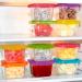 GWAWG 12 PCS Small Plastic Containers with Lids - Food Storage Pots for Baby & Kids - 6 Colors - Snack, Sauce, Meal, Yoghurt, Ice Cream, Salad - Buy Online on GoSupps.com