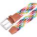 YWHCHI Elastic Braided Belt for Men & Women - Stretch Woven Design - Multicolor Fabric Weave - Size M (Fits Pant Size 32''-34'') - Candy Colors - Buy Online on GoSupps.com