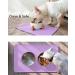 Toplory Waterproof Non-Slip Silicone Feeding Mat for Dogs & Cats - 47x30cm Purple Bowl Pad - Buy Online on GoSupps.com