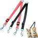 2 Double Dog Lead Adjustable Dog Lead Splitter Nylon Double Dog Lead for Puppy Walks Easy to Use-Dog Leash Coupler Lightweight Soft & Durable-(Red Black.)