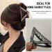 Elegant Gunmetal Triangle Metal Hair Clip for Women and Girls - Strong Hold for Daily Wear and Party - Fashionable and Versatile (Gunmetal) - Buy Online on GoSupps.com