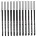 POPETPOP 12pcs Black Eyeliner 1 Eyebrow Pen Waterproof Eye Liner Pencil Female Eyeliners Girl Eyes