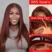 Reddish Brown 22 Inch HD Lace Front Human Hair Wig 180% Density with Baby Hair - Pre Colored Auburn Copper Red Bone Straight Glueless 13x6 Reddish Brown Lace Front Wig 33B - Buy Online on GoSupps.com