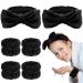 AMCAMI 6 PCS Spa Headband with Wrist Washband Face Wash Set  Makeup Headband and Wristband Towel Scrunchies for Washing Face  Skincare Headband Sleepover Party Supplies for Girls   Prevent Liquids From Spilling Down Your...