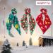 JNAWA 4Pieces Christmas Hair Scarf Scrunchies Fashion Hair Scrunchies with Long Ribbon Bow Cute Pattern Scrunchies for Christmas Birthday Hair Accessories - Buy Online on GoSupps.com