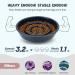 PETTOM Ceramic Slow Feeder Dog Bowl - Prevent Choking, Puzzle Feeder for Large Dogs - Navy Blue - Buy Online on GoSupps.com